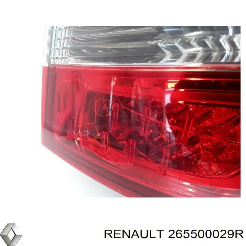 Ліхтар задній правий, зовнішній на Renault Latitude (L7)