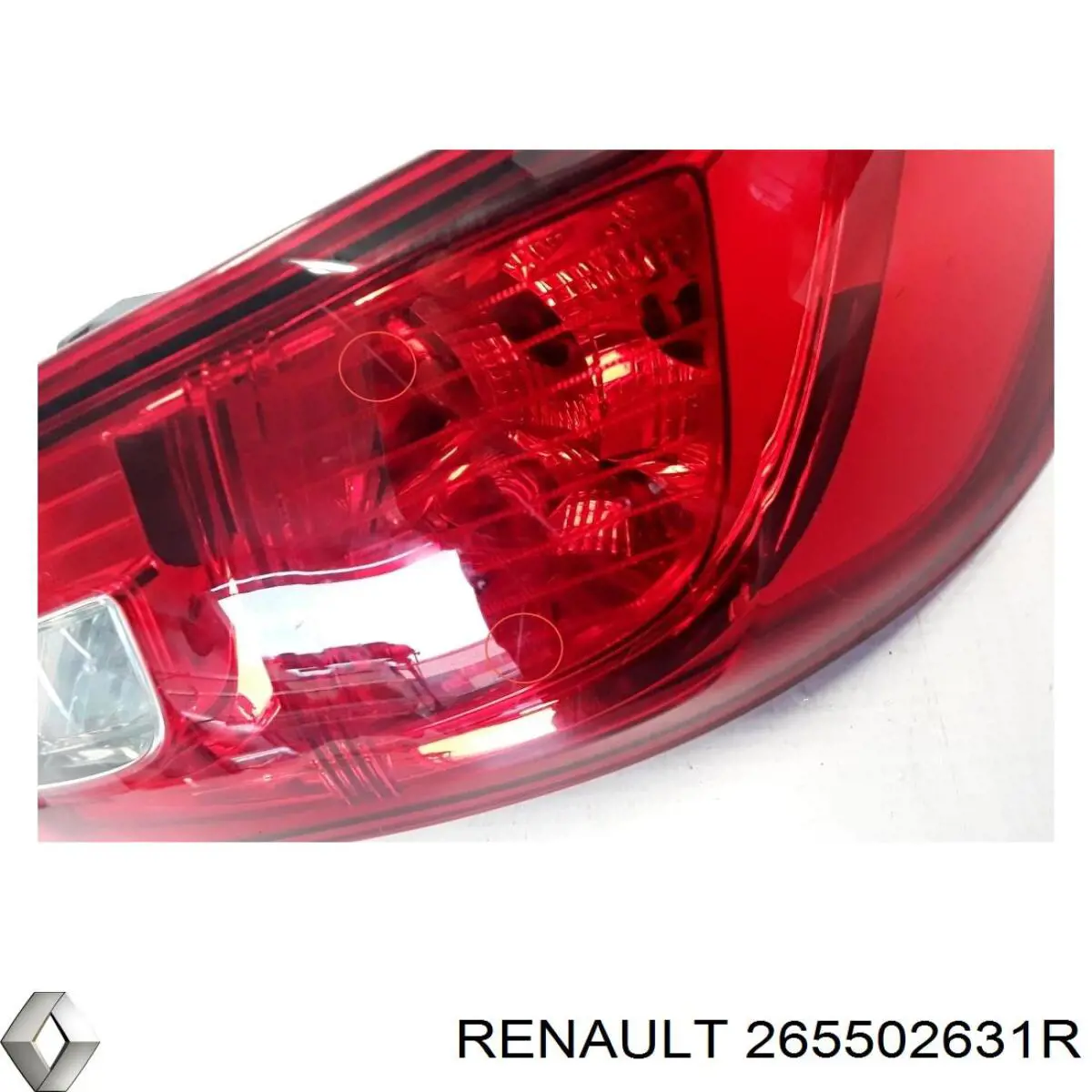 Ліхтар задній правий, зовнішній Renault (RVI) 265502631R ціна, від 40.33 USD