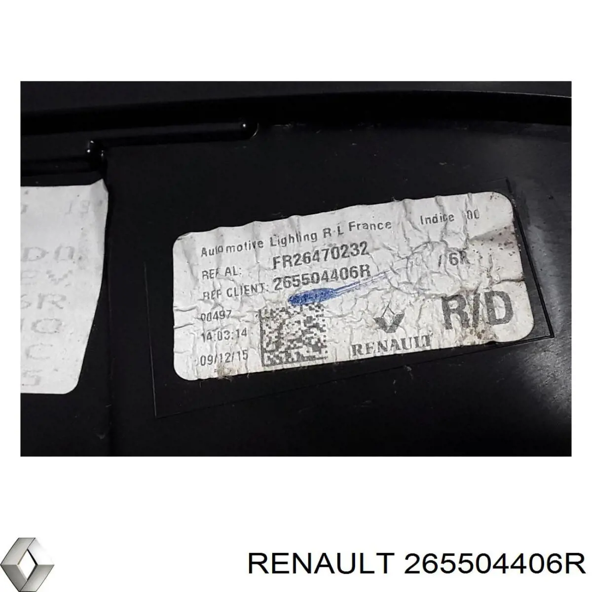 Купити 265503924R Renault (RVI) Ліхтар задній внутрішній правий