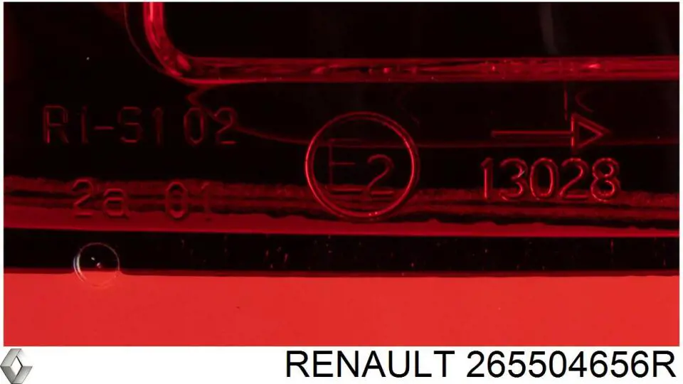 Ліхтар задній правий, верхній Renault (RVI) 265504656R ціна, від 44.34 USD