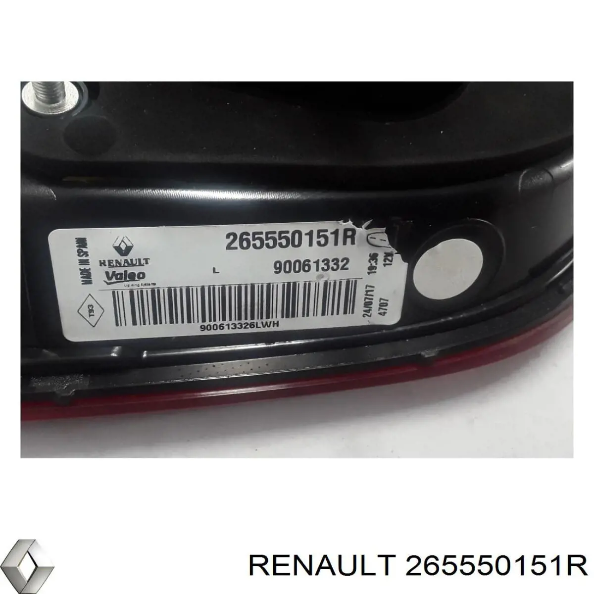Задня ліва внутрішня фара Renault (RVI) 265550151R