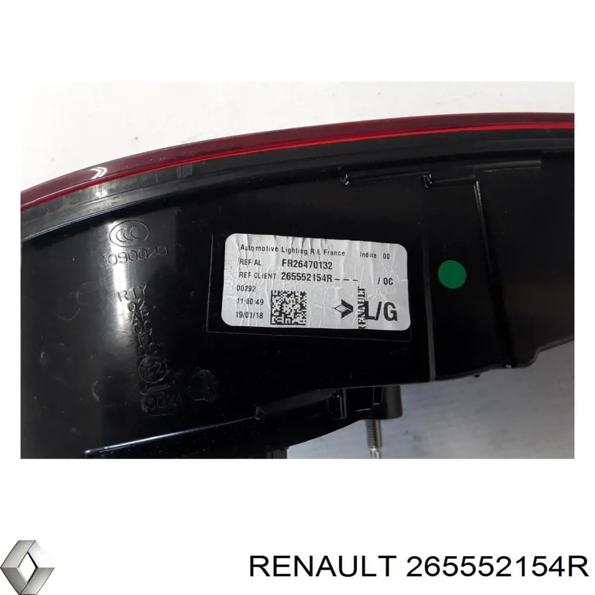 Купити 265555331R Renault (RVI) Ліхтар задній лівий, внутрішній