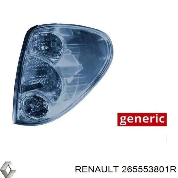 Ліхтар задній лівий Renault (RVI) 265553801R ціна, від 106.06 USD