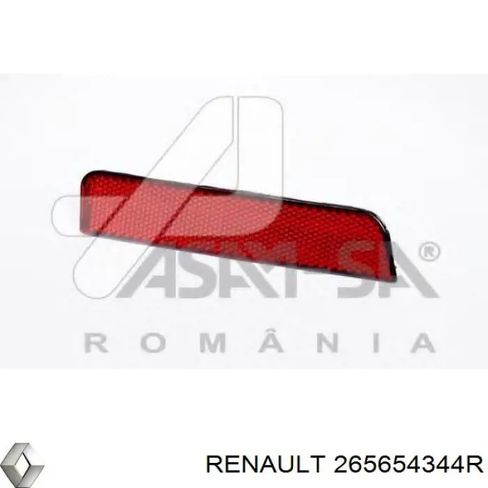 Купити 265654344R Renault (RVI) Лівий відбивач заднього бампера