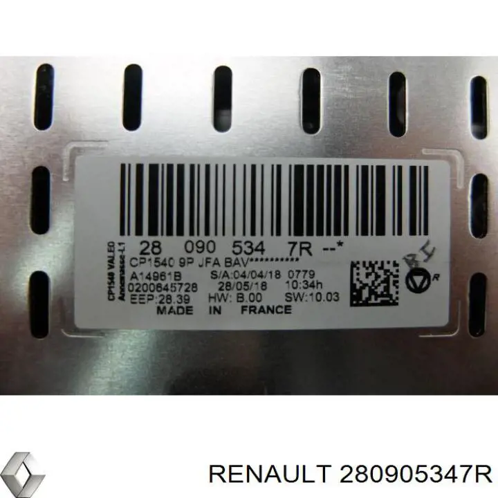  Renault (RVI) 280905347R ціна, від 266.91 USD