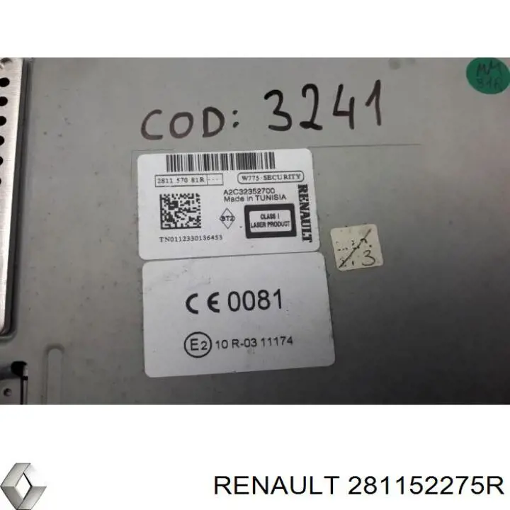 281152275R Renault (RVI) Магнітола (радіо AM/FM)