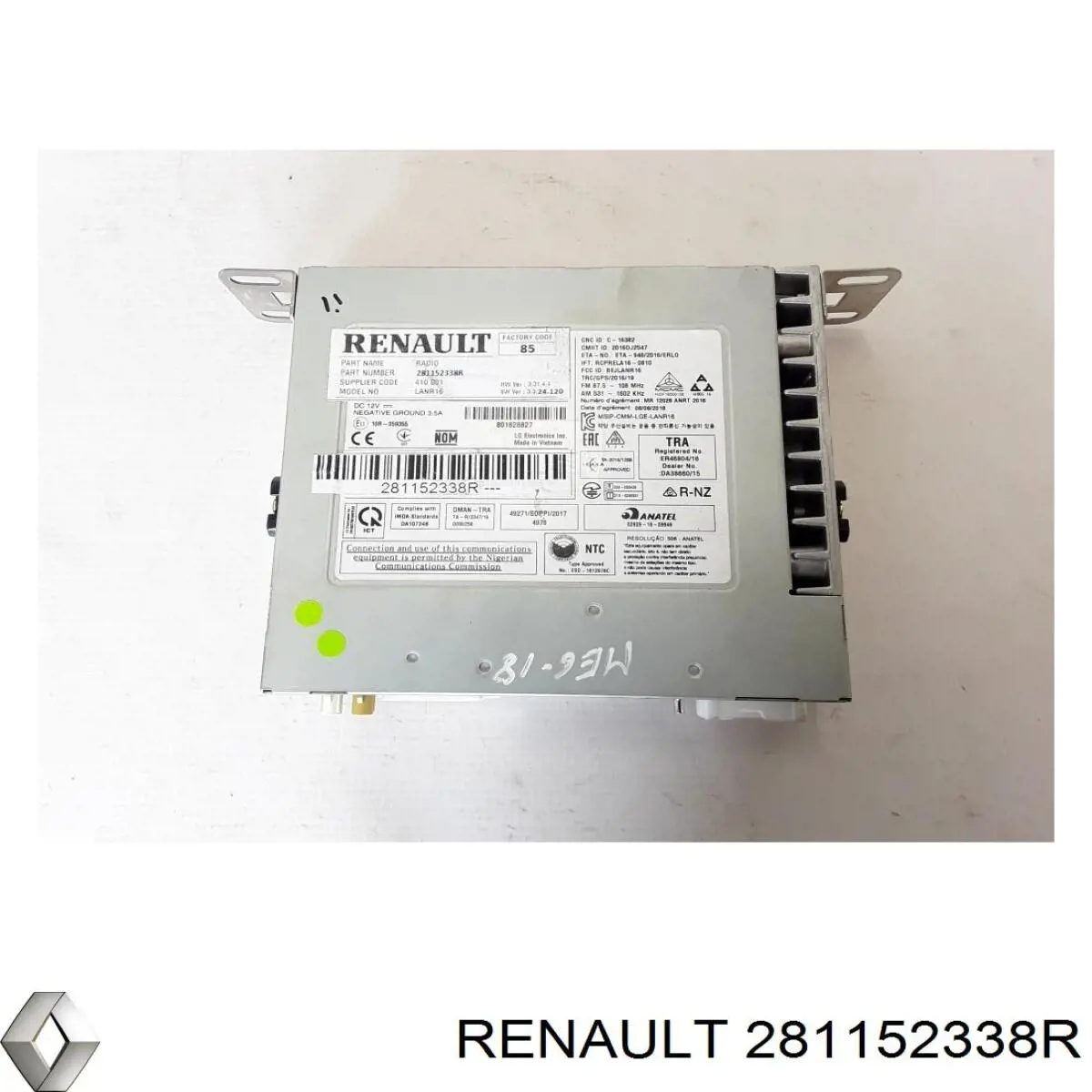 Магнітола (радіо AM/FM) Renault (RVI) 281152338R ціна, від 525.54 USD