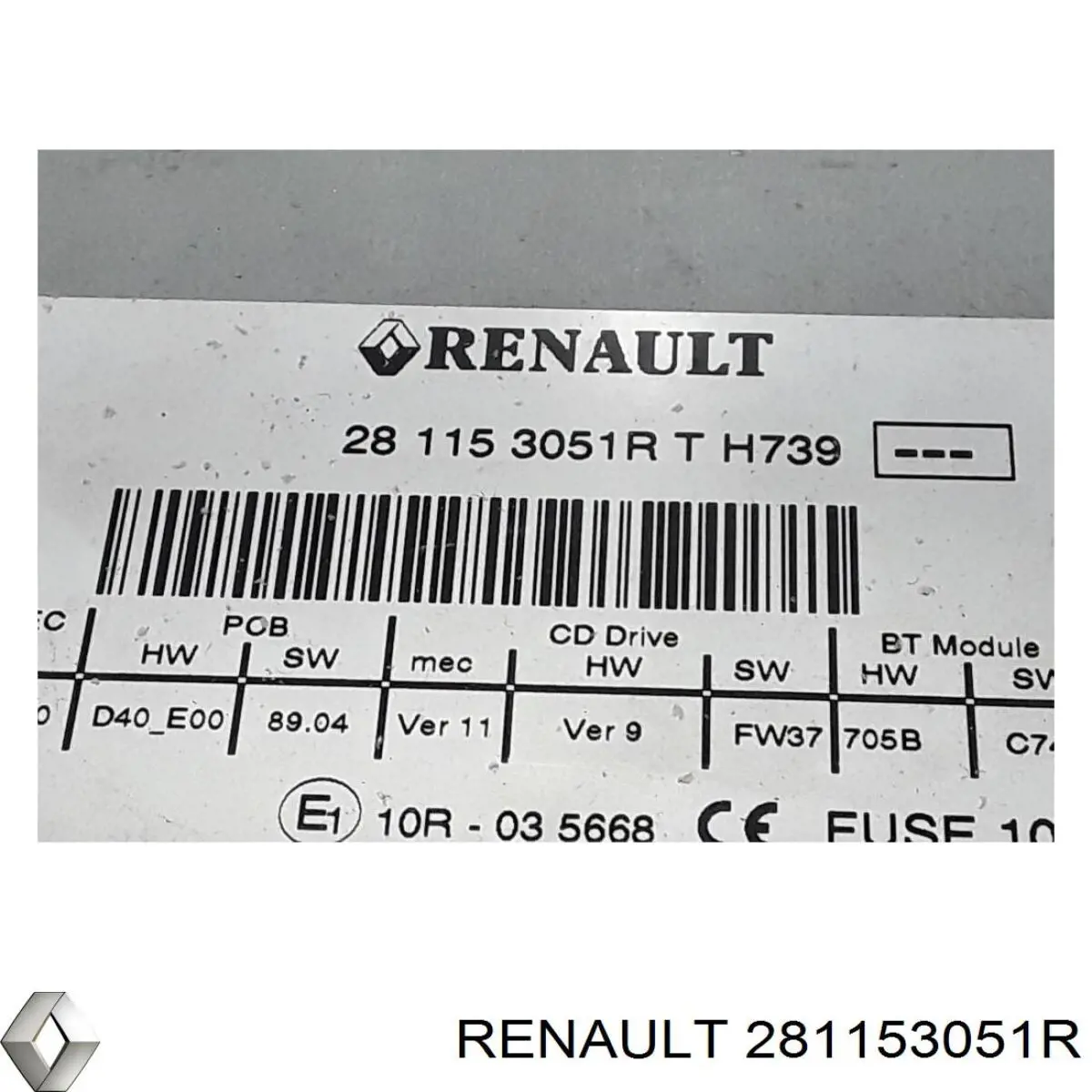 Купити 281153051R Renault (RVI) Магнітола