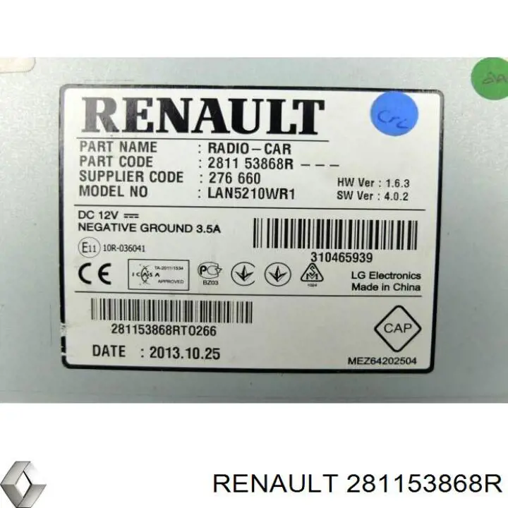Купити 281153868R Renault (RVI) Дисплей багатофункціональний