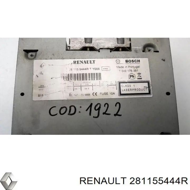 281155444R Renault (RVI) Магнітола (радіо AM/FM)