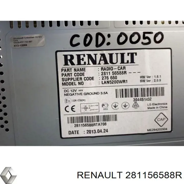  281156588R Renault (RVI)