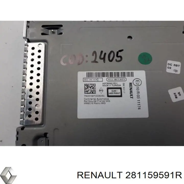 281159591R Renault (RVI) Магнітола (радіо AM/FM)