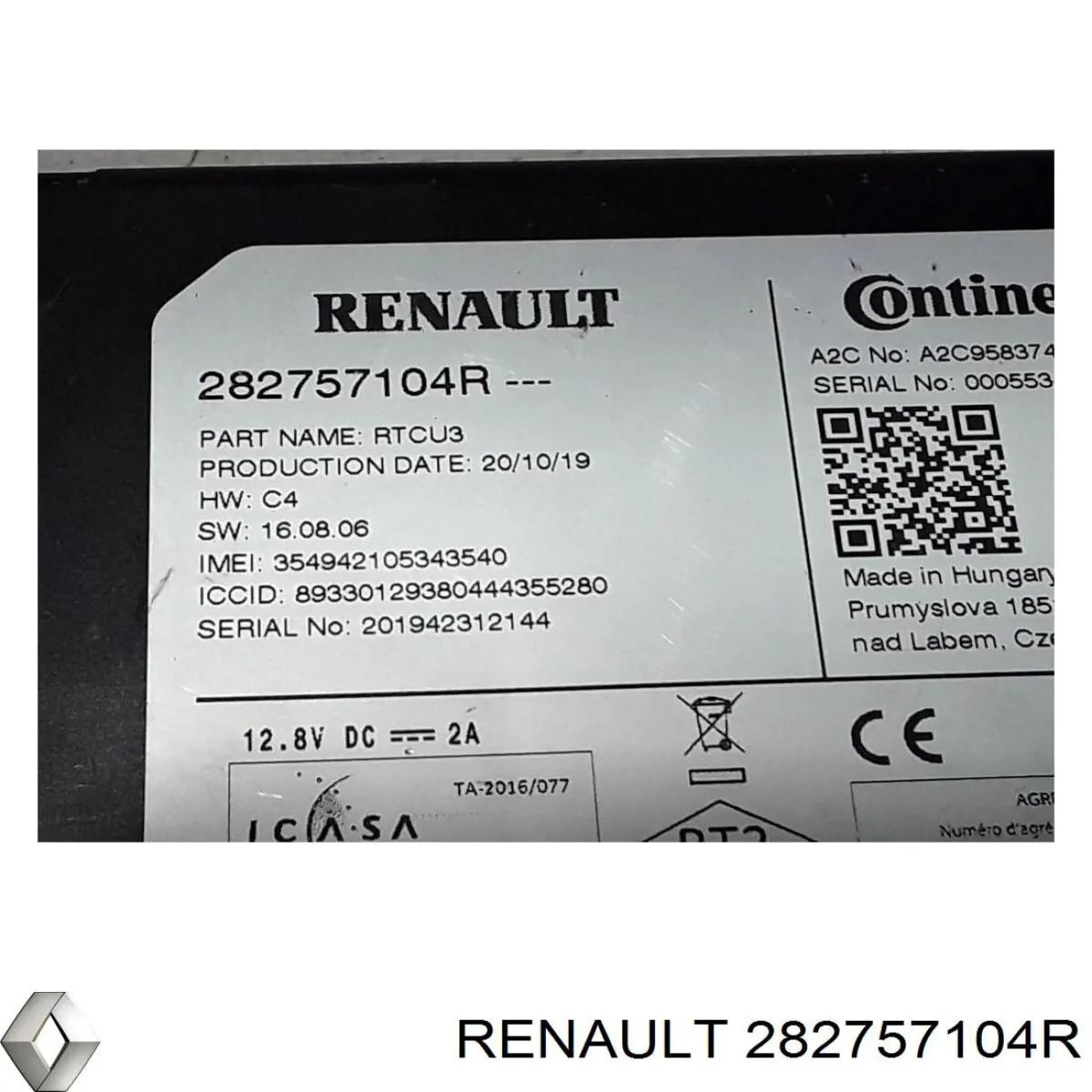 Блок керування навігацією Renault (RVI) 282757104R ціна, від 17.62 USD