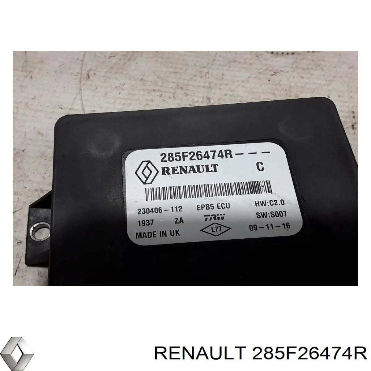 Блок керування (модуль) електромеханічного стояночного гальма Renault (RVI) 285F26474R ціна, від 122.60 USD
