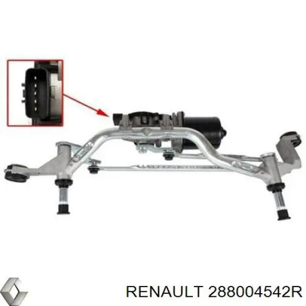 288004542R Renault (RVI) Трапеція склоочисника