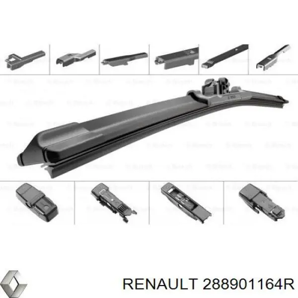 Щітка-двірник лобового скла, комплект з 2-х шт. 288901164R Renault (RVI)