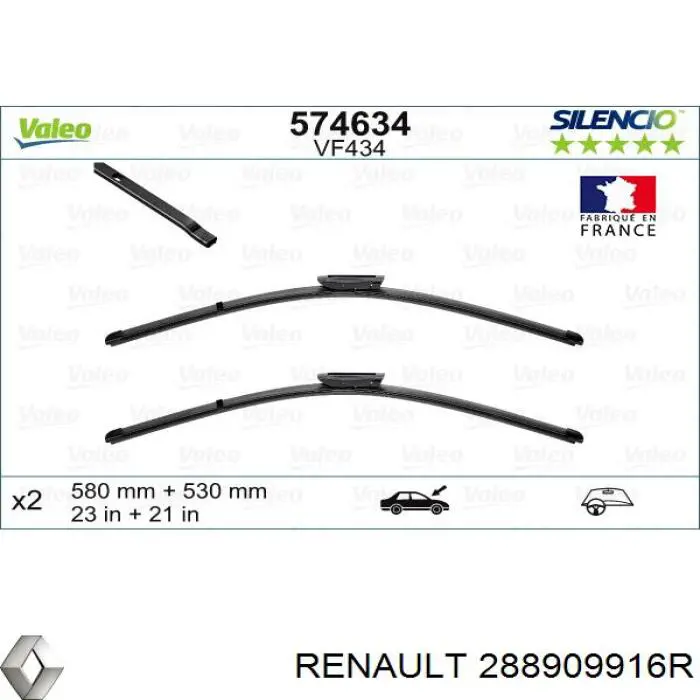 Купити 288909916R Renault (RVI) Безконтактні двірники