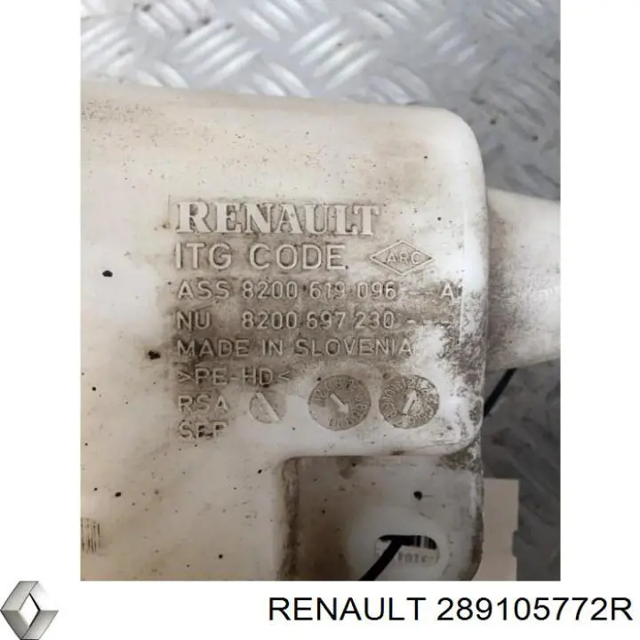 Бачок омивача скла 289105772R Renault (RVI)