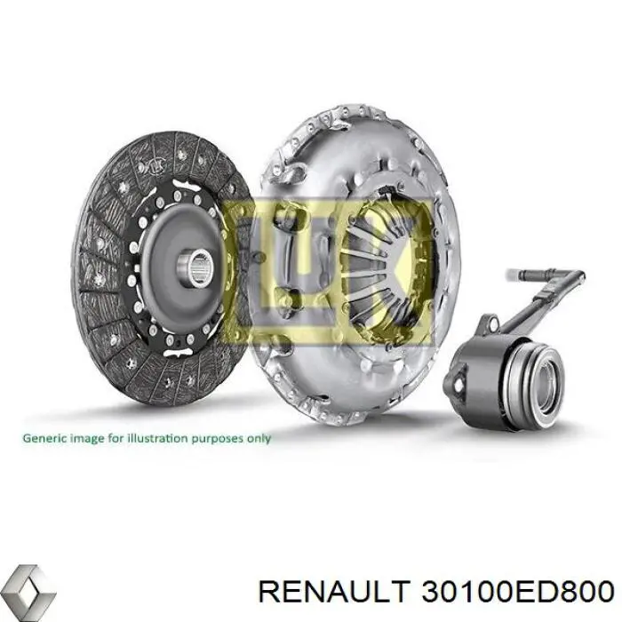 Зчеплення Renault (RVI) 30100ED800 ціна, від 35.93 USD
