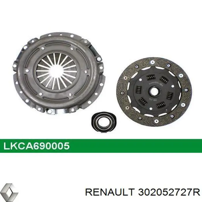 Комплект зчеплення (3 частини) Renault (RVI) 302052727R ціна, від 56.03 USD