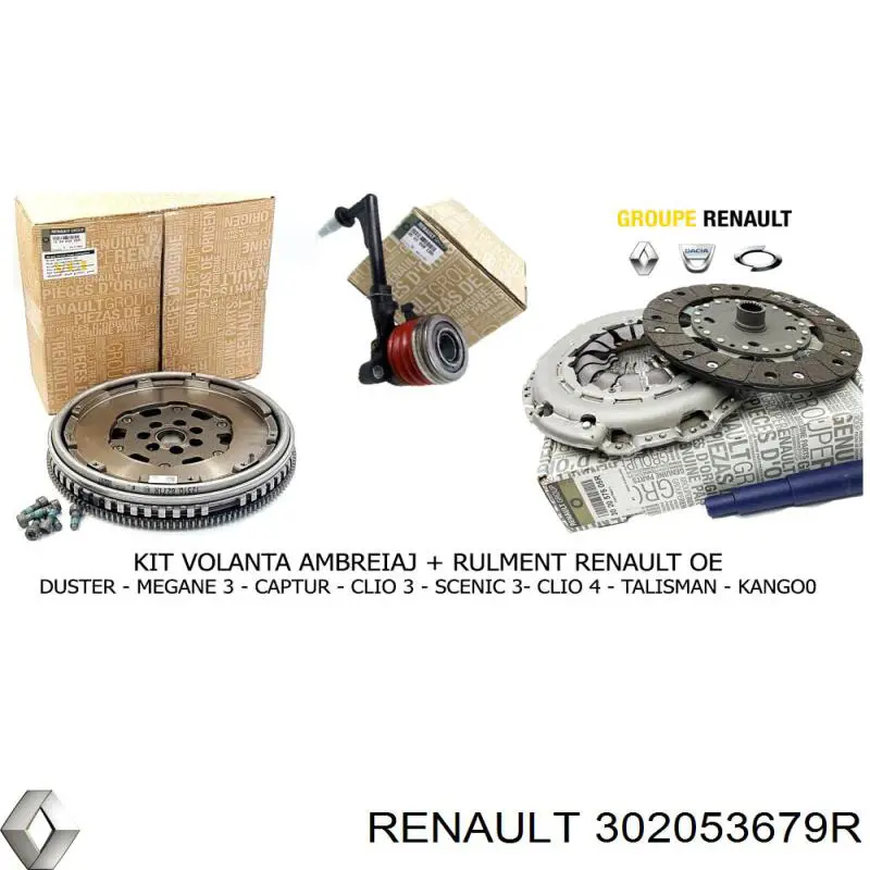 Купити 302053679R Renault (RVI) Комплект зчеплення (диск, корзина, підшипник)