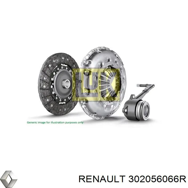 Комплект зчеплення (3 частини) 302056066R Renault (RVI)