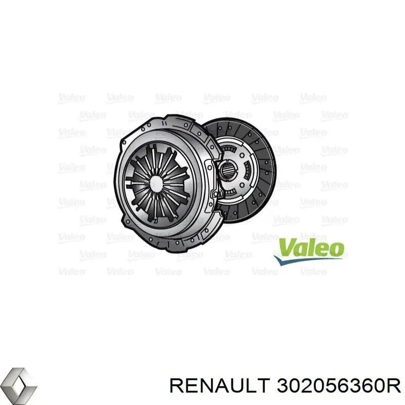Комплект зчеплення (3 частини) Renault (RVI) 302056360R ціна, від 204.84 USD