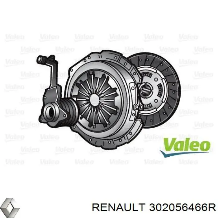 Комплект зчеплення (3 частини) Renault (RVI) 302056466R ціна, від 108.61 USD