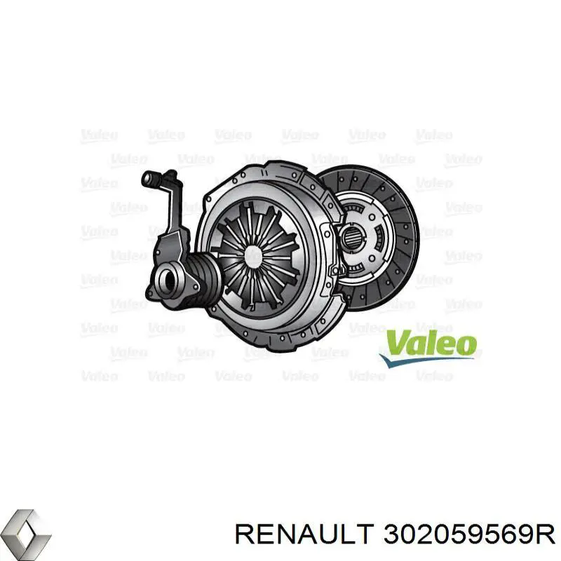 Комплект зчеплення (3 частини) Renault (RVI) 302059569R ціна, від 121.74 USD