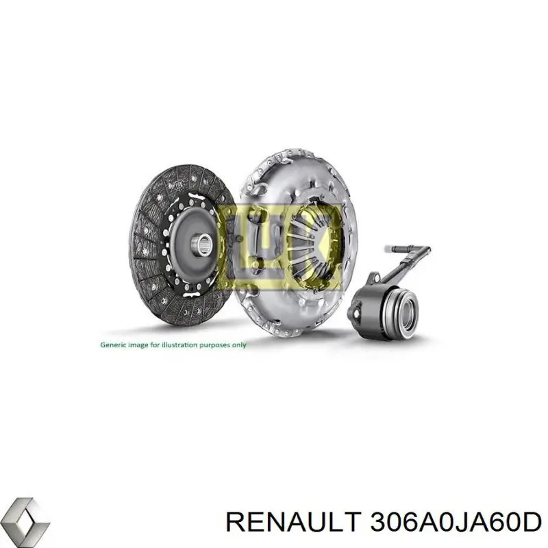 Робочий циліндр зчеплення в зборі з вижимним підшипником Renault (RVI) 306A0JA60D