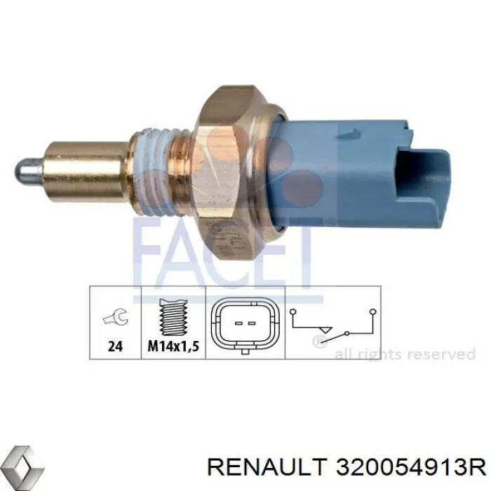 Датчик ліхтарів заднього ходу Renault (RVI) 320054913R ціна, від 41.77 USD