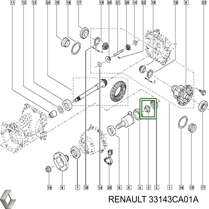  Nissan/Infiniti 33143CA01A ціна, від 15.20 USD