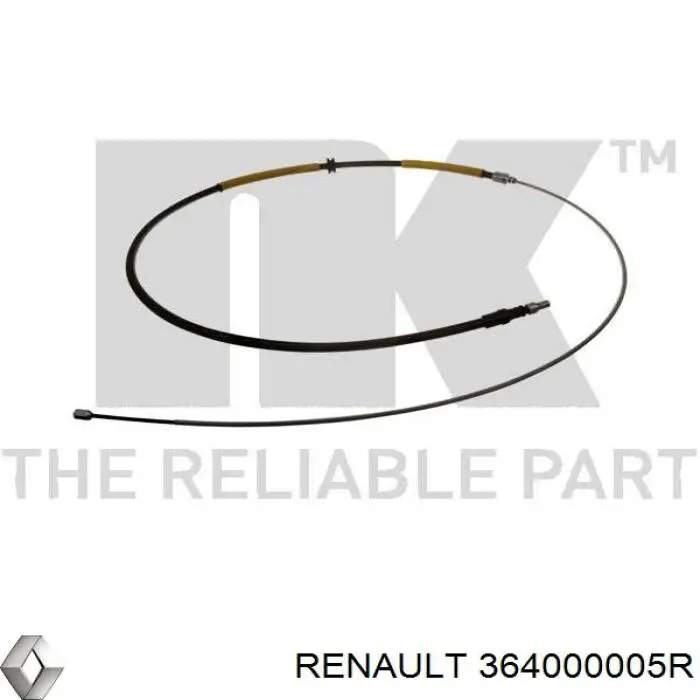 Трос ручного гальма задній, правий/лівий Renault (RVI) 364000005R ціна, від 20.77 USD
