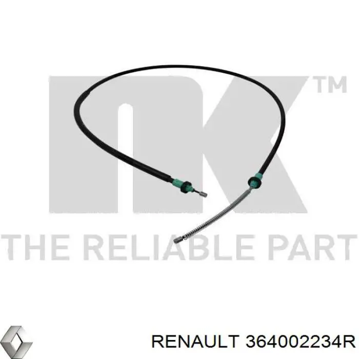 364002234R Renault (RVI) трос ручного гальма задній, правий/лівий