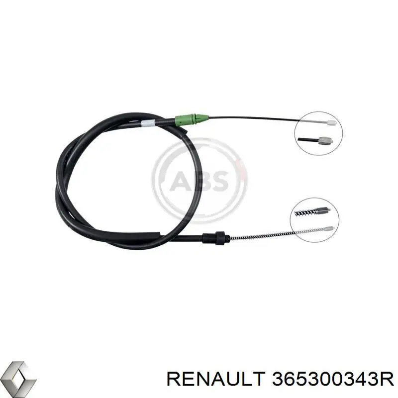 365300343R Renault (RVI) Трос ручного гальма задній, правий