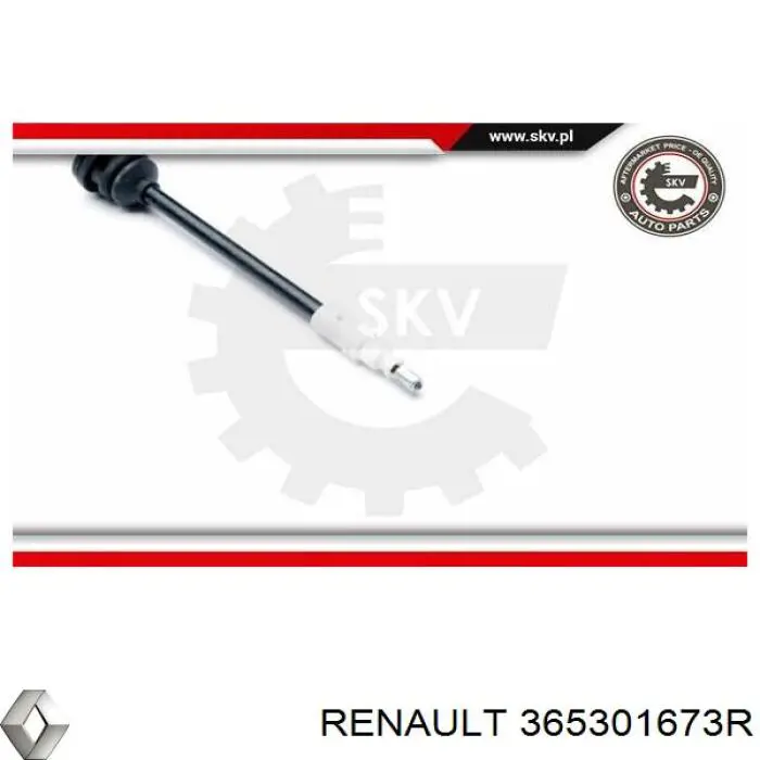 Трос ручного гальма, проміжний Renault (RVI) 365301673R ціна, від 9.81 USD