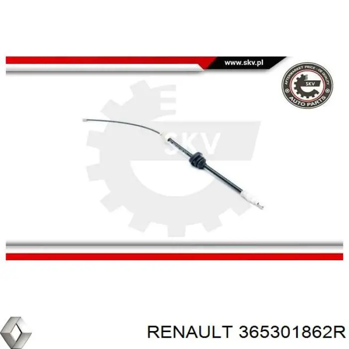 Купити 365301862R Renault (RVI) Трос ручного гальма передній