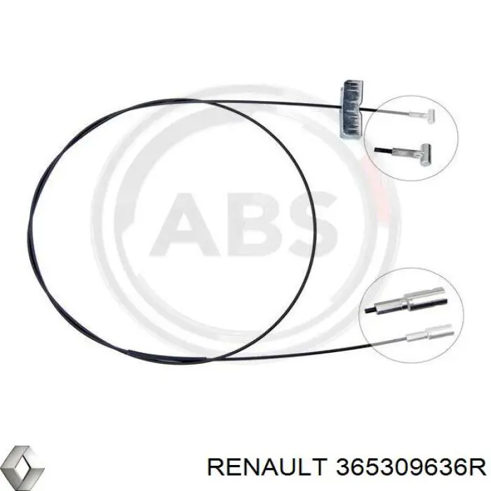 Купити 365309636R Renault (RVI) Трос ручного гальма, проміжний