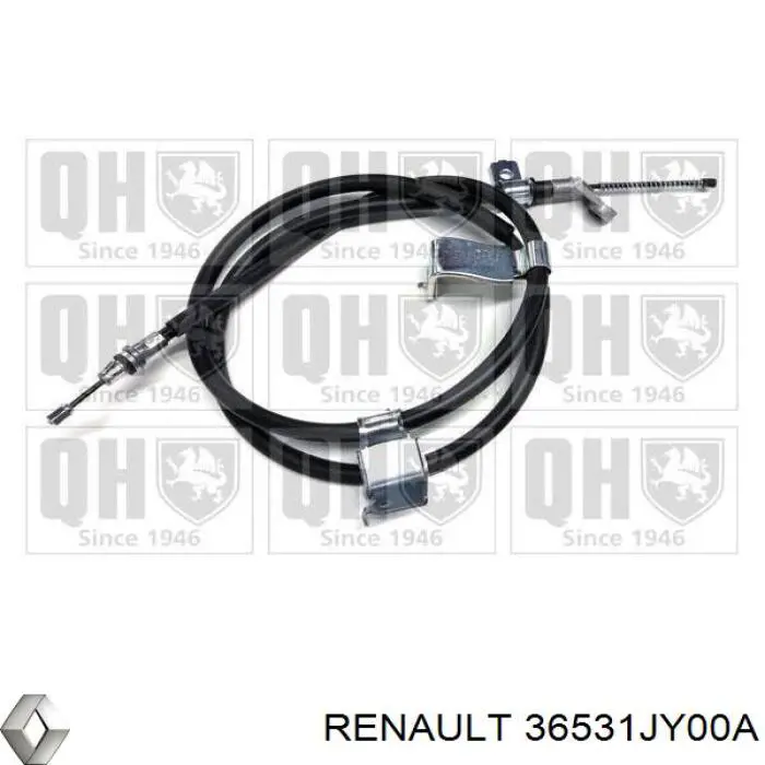 Купити 36531JY00A Renault (RVI) Трос ручного гальма задній, лівий
