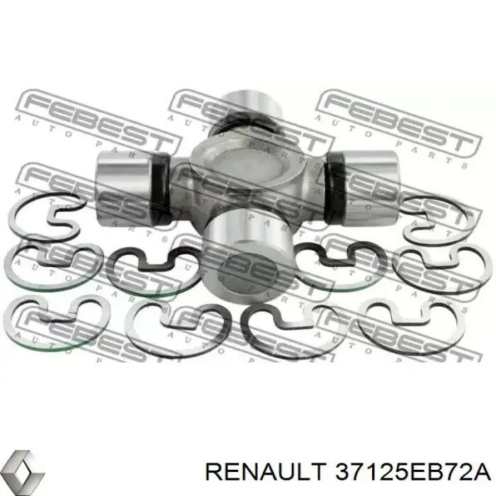 Хрестовина карданного валу Nissan/Infiniti 37125EB72A ціна, від 147.38 USD