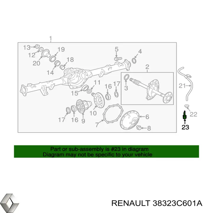  Renault (RVI) 38323C601A ціна, від 86.30 USD