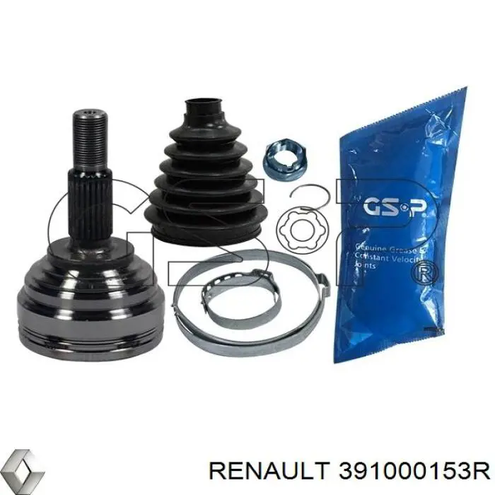 Піввісь передня, права Renault (RVI) 391000153R ціна, від 24.18 USD