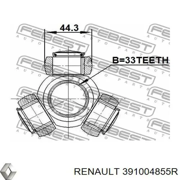 Купити 391004855R Renault (RVI) Піввісь права