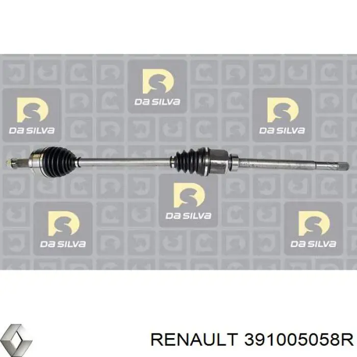 Піввісь передня, права Renault (RVI) 391005058R ціна, від 143.24 USD