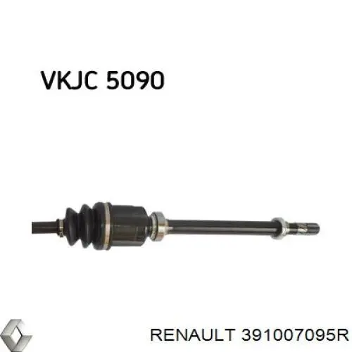 391007095R Renault (RVI) піввісь (привід передня, права)