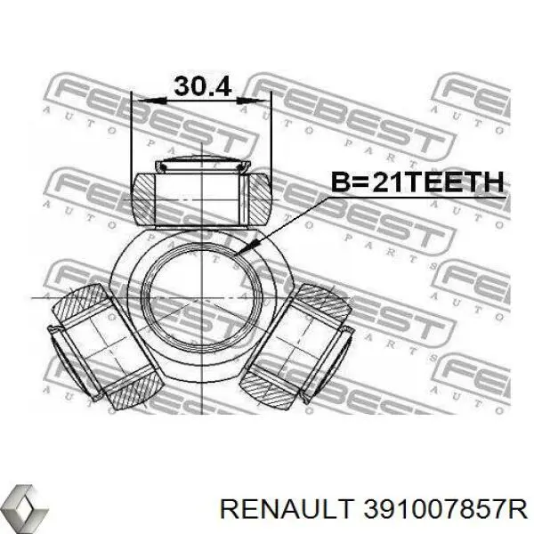 Піввісь передня, права Renault (RVI) 391007857R ціна, від 91.89 USD