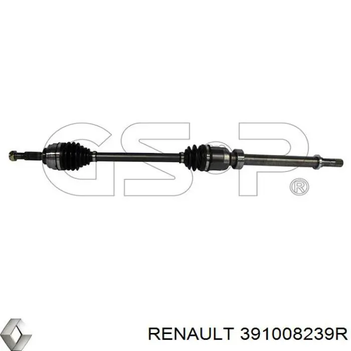 Піввісь передня, права Renault (RVI) 391008239R ціна, від 122.44 USD