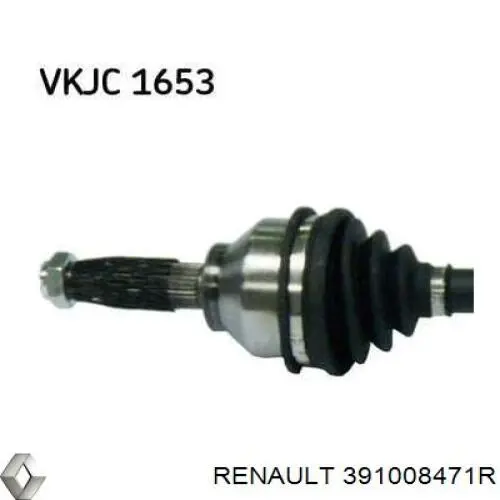 Піввісь передня, права Renault (RVI) 391008471R ціна, від 112.01 USD