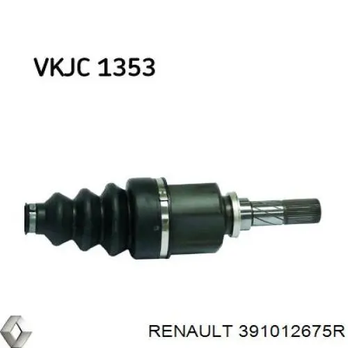 Піввісь передня ліва Renault (RVI) 391012675R