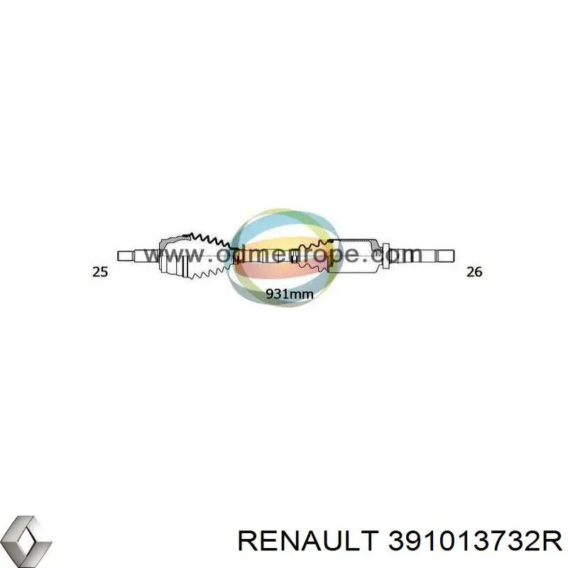 Купити Ліва піввісь Renault Megane III KZ0, KZ1